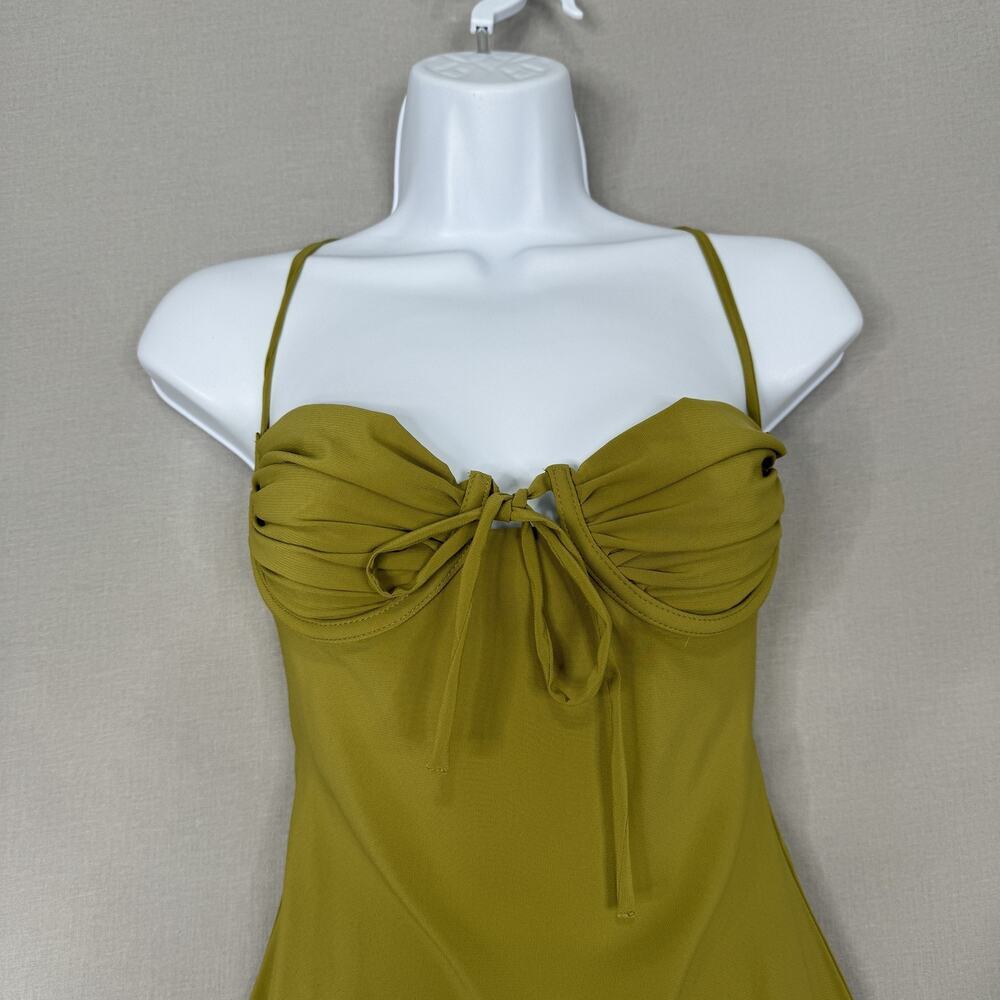BABYBOO‎ Dress Womens Small Green Renee Mini Strappy Lace Up Back Party Resort - Picture 2 of 13